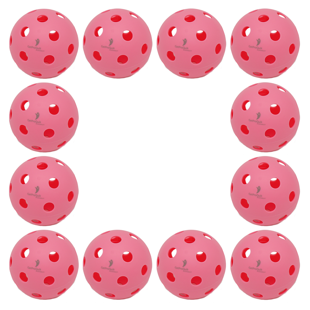 12Pcs Indoor Pickleball Balls Set, 74mm Standard Pickleball, 26 Holes Sports Training Practice Ball Size Ideal for Training and Games