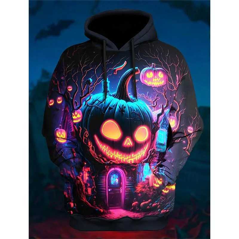 3D All Over Print Mens Halloween Pumpkin Hoodie Costume New In Pull Over Sweatshirt Foe Men Women As Gift For Halloween Holidays Y240920