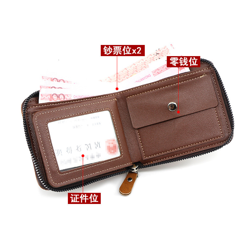 New high-quality wallet designer bag for men, classic genuine leather short style coin purse, mini key bag, card clip, fashionable luxury makeup bag, 
