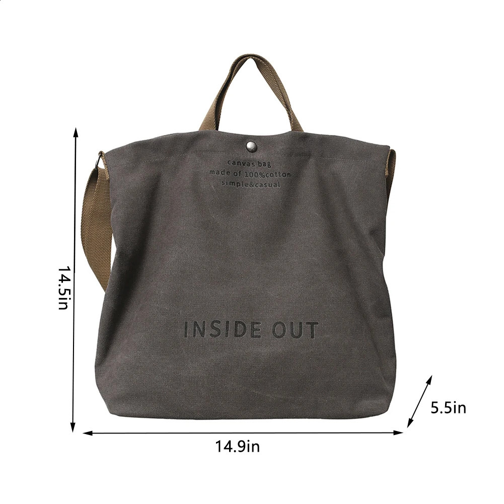 Womens casual messenger bag mens canvas handbag handbag book shoulder bag large cross shaped shopping bag 240918