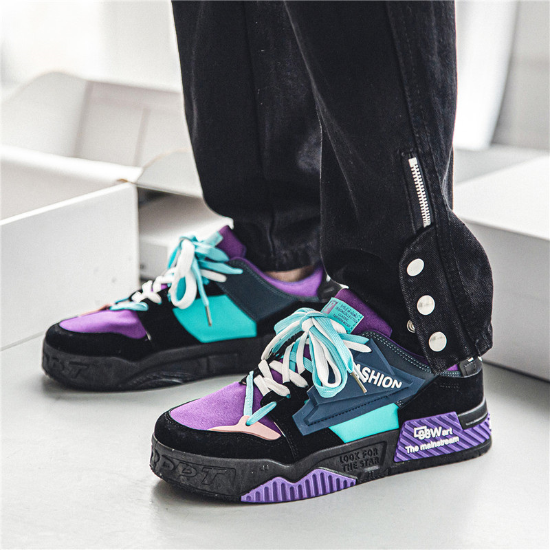 Stylish White & Red Men's Skate Shoes: Casual Sporty Streetwear Sneakers 4