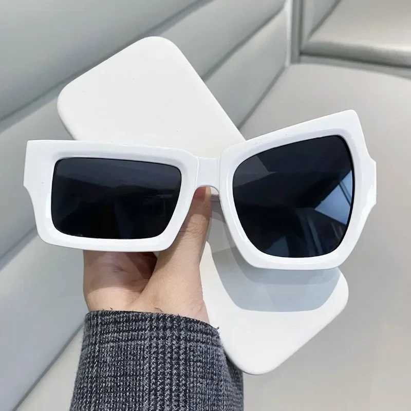Fashion Irregular Square Sunglasses Funny Party Asymmetrical Sun Glasses Men Brand Designer Personality Black SunglassesX240920
