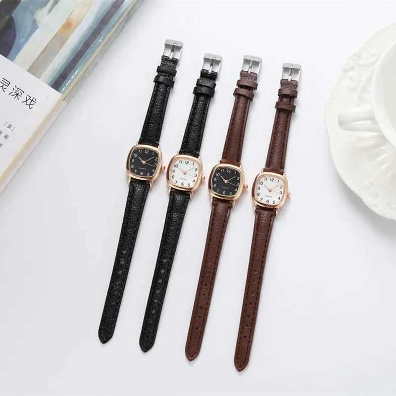 Square Belt Literary Retro Womens Watch Korean Fashion Womens Quartz Watch Fashion Versatile Womens Watch WristwatchesX240920