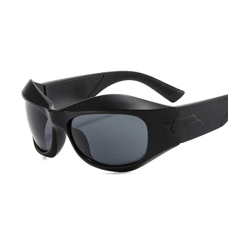 Trend Steampunk Sunglasses Women Men Fashion Sun Glasses Punk Female Y2K Mirror Goggle Shades Eyeglasses UV400X240920
