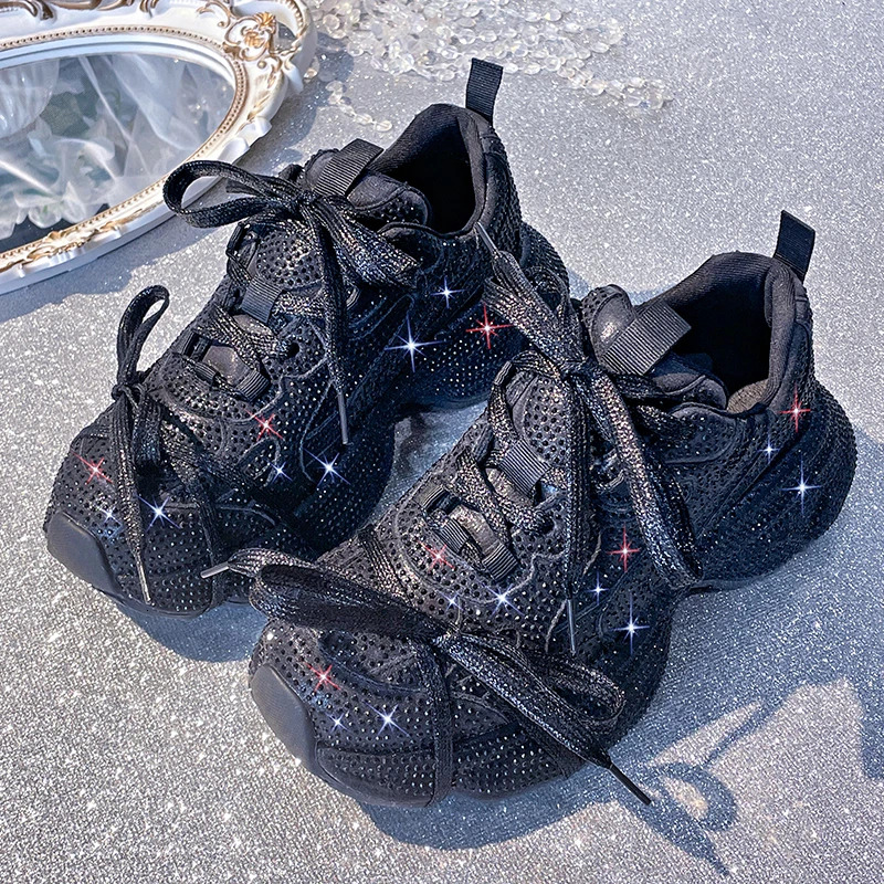 Women Bg Running Chunky Sneakers Fashion Casual Genuine Leather Cowhide Breathable Height Increased Flat Platform Shoes
