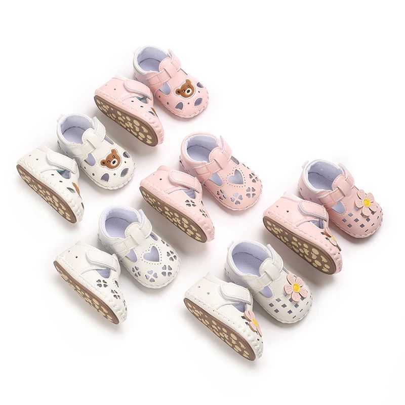 Summer 0-18 Months Old Female Baby Hollow Princess Shoes With Soft Soles And Anti Slip Baby Walking Sandals M240920