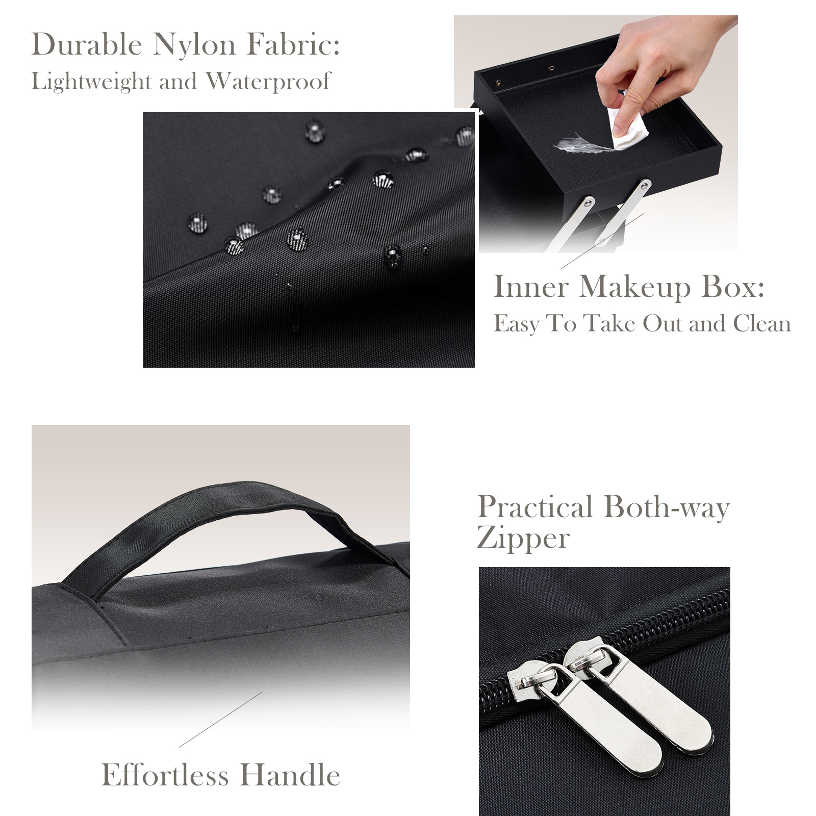 Soft Box, Large Makeup Organizer Case, Professional Nail Train Bag Carrying Case Artist Travel Cosmetic Storage Handbag