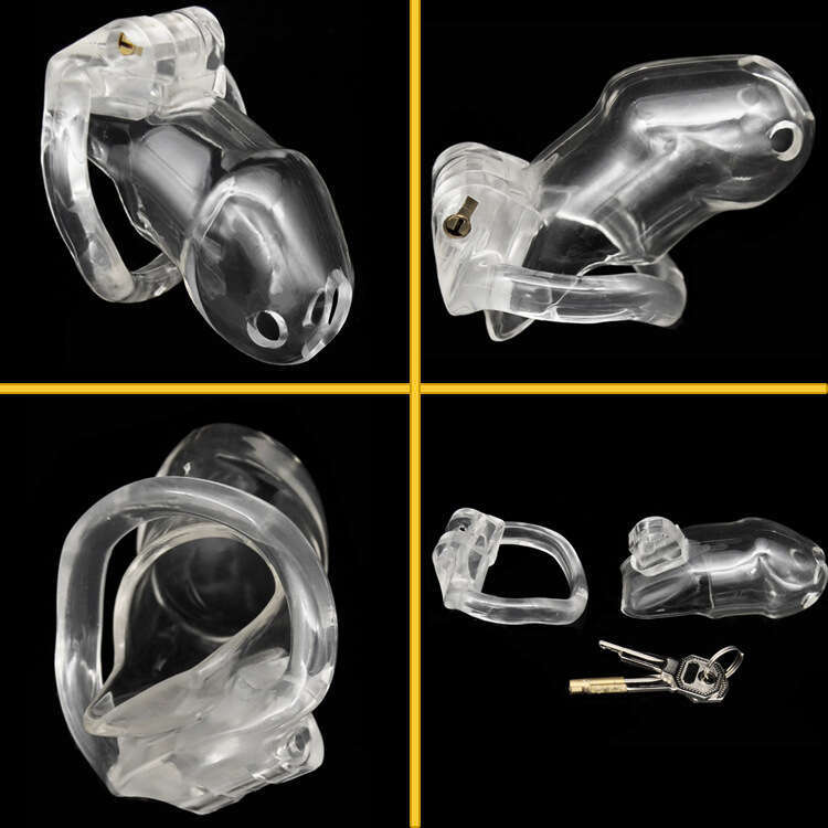 Hot Popular New SM Male Chastity Lock Cock Cage Lock Plastic Penis Chastity Cage bdsm sex toys man