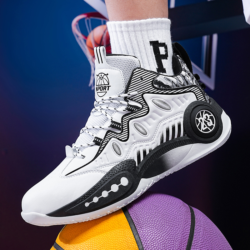 Men's Basketball Shoes Breathable Cushioning Non-Slip Wearable Sports Shoes Gym Training Athletic Basketball Sneakers for Women