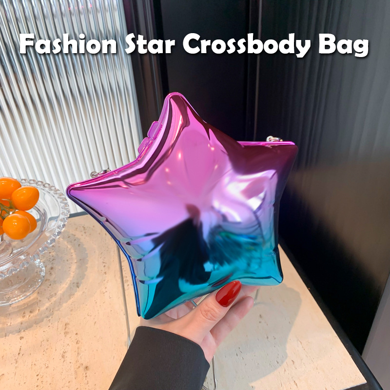 Acrylic Shiny Stars Crossbody Bag For Women Fashion Party Shoulder Bags Ladies Designer Handbag High Qaulity 2024
