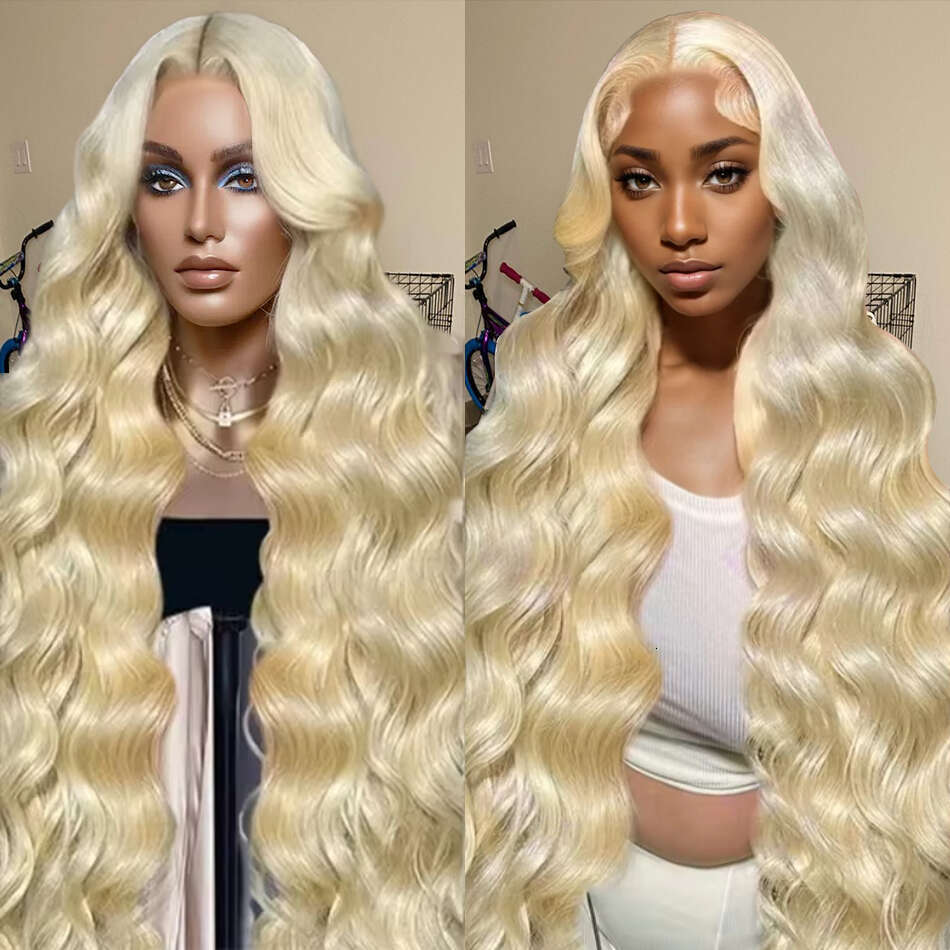 613 Honey Blonde 13x6 HD Transparent Body Wave Frontal Human Hair Wig 30 32 Inch 13x4 Lace Front Wigs For Women