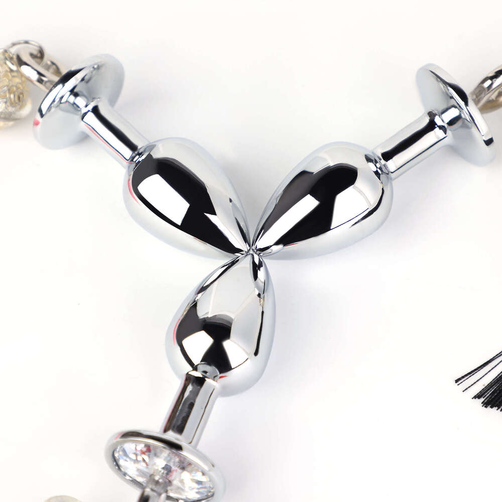 Backstage development SM props, fun metal anal plugs for women SM training tassel bells anal plugs, alternative adult products