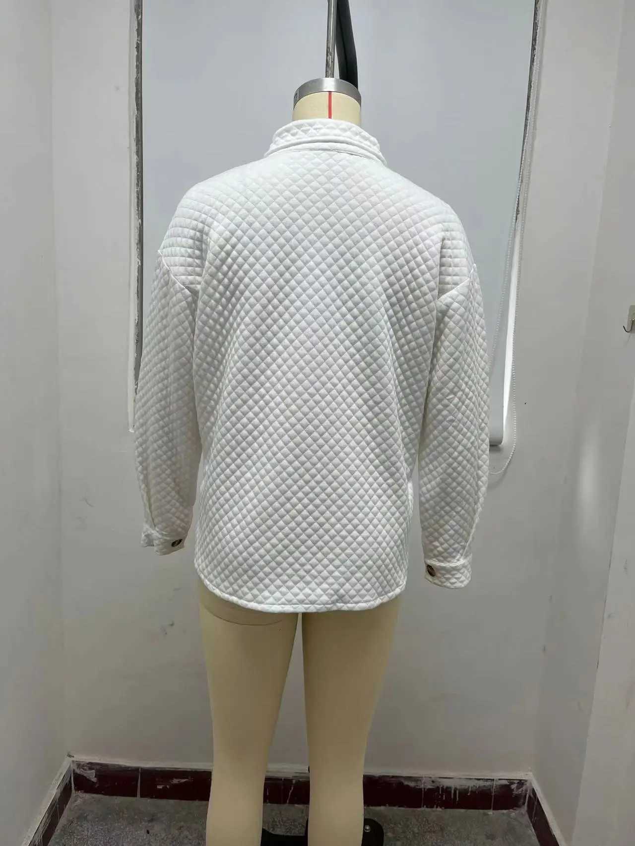 2024 New Womens Autumn Winter Polo Collar Long Sleeve Jacket Loose Comfortable Versatile Popular Elegant Commuter Fashion TopsX240920