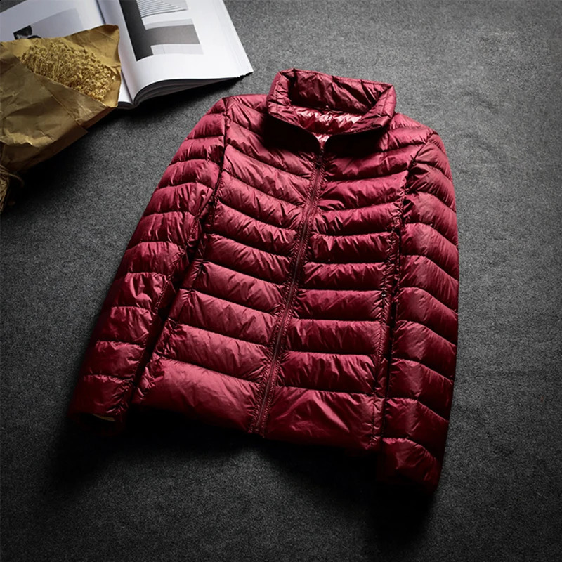 Sinton Ultra White Duck Down Jacket Spring and Autumn Warm Ultra Thin Zipper Womens Fashion Lightweight Down Jacket 13 Color S-7XL 240913