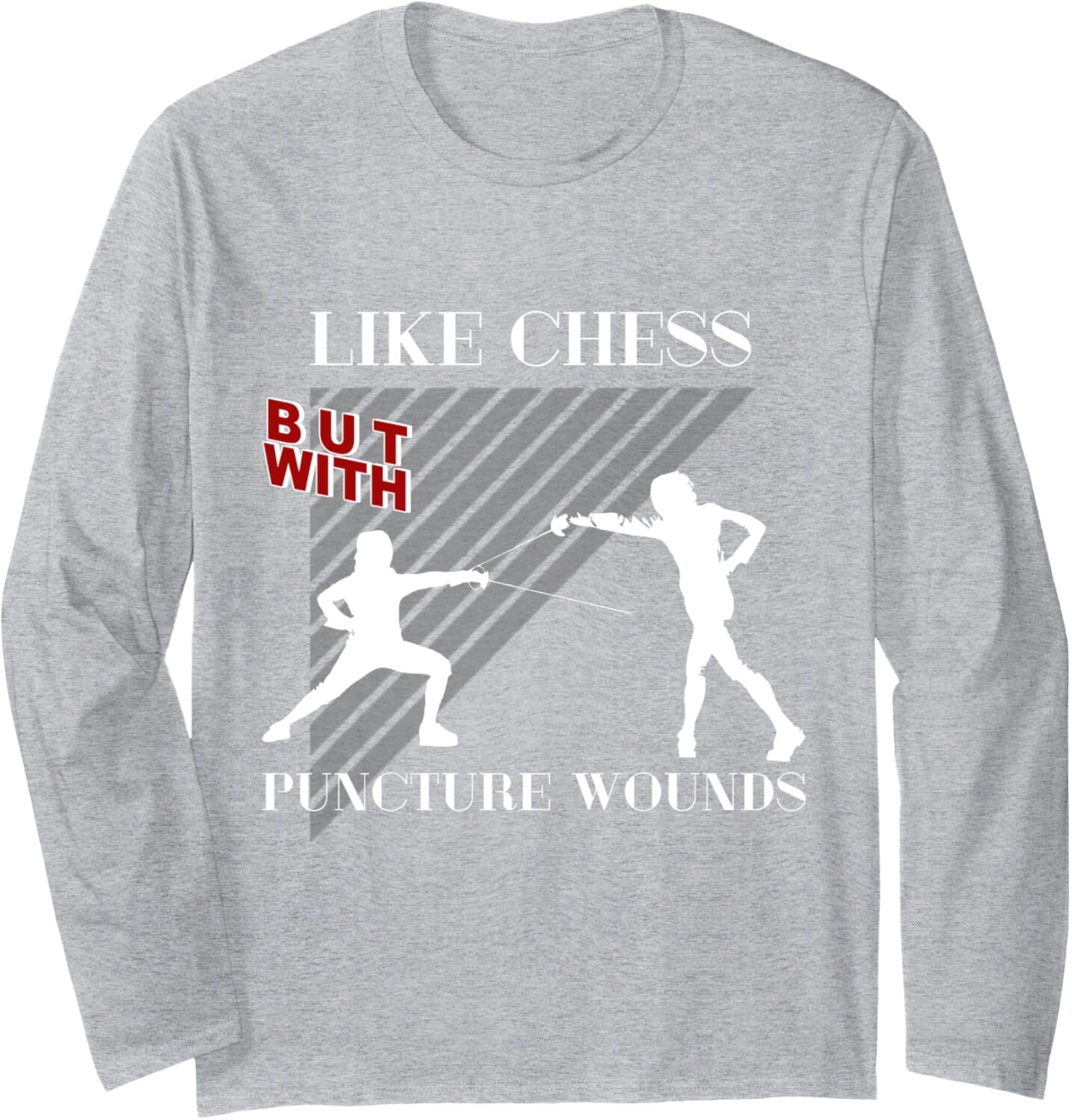 Long Sleeve Shirts for Men sweatshirt Like Chess But With Puncture Wounds Cool Fencing Long Sleeve Tee Streetwear Casual tops clothes