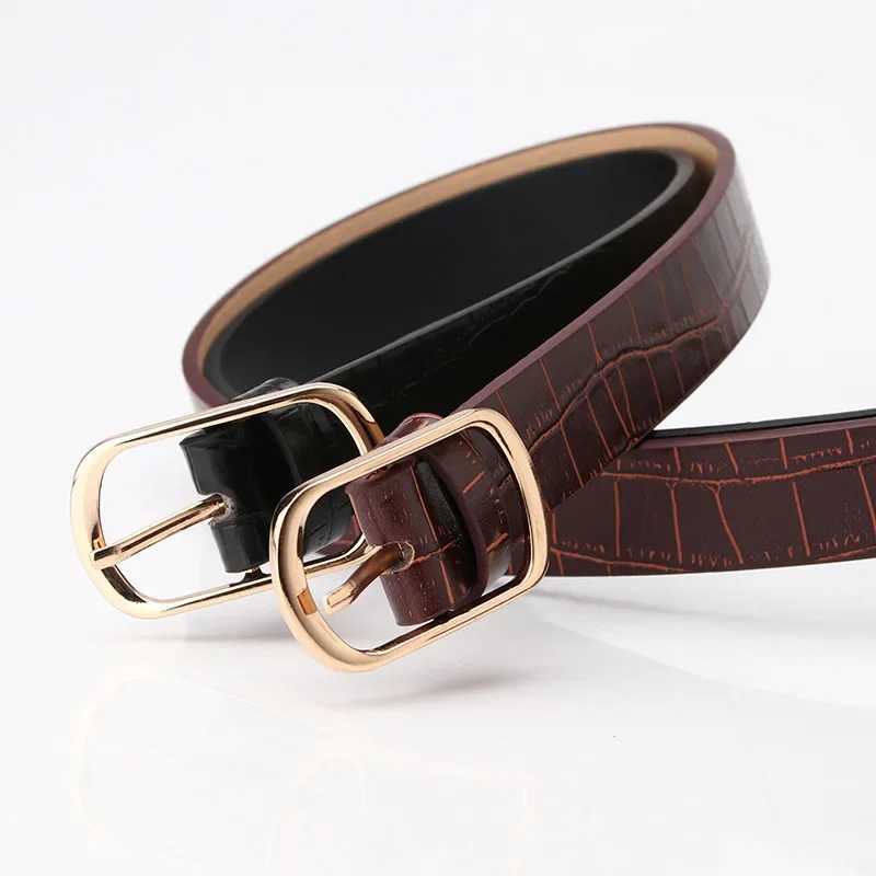 2023 New Retro Edition Fashion Jeans with Needle Buckle Snake Leopard Printed Womens Belt and Black Designer Belt W240920