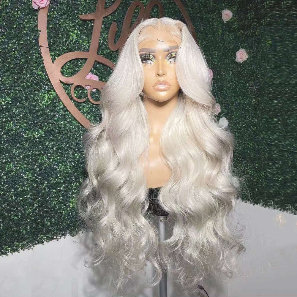 Blonde Lace Front Wig Long Body Wave Synthetic Hair Daily Use Platinum Wigs Heat Resistant Cosplay Party Drag Queen