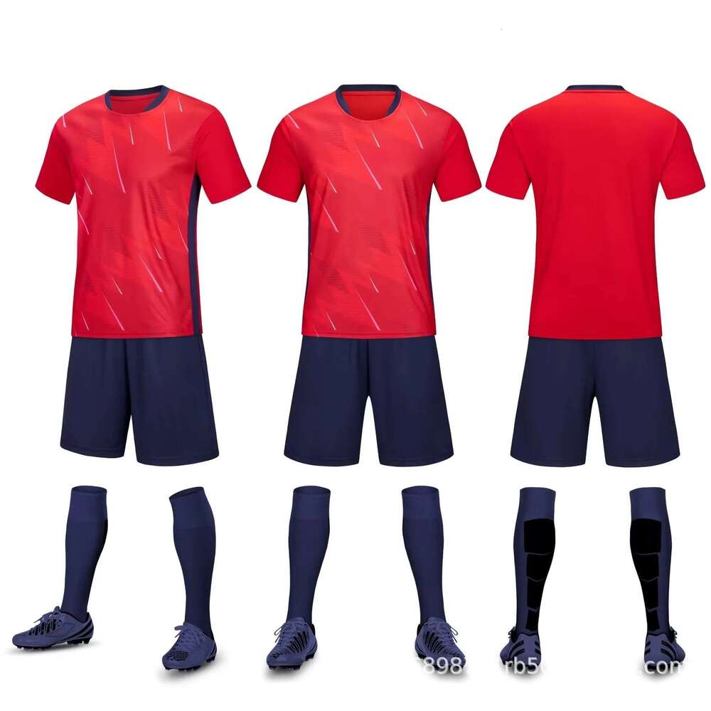 Football Suit Set For Men's And Women's Adult Football Matches, Training Team Uniforms, Children's Football Sportswear, Printing Number