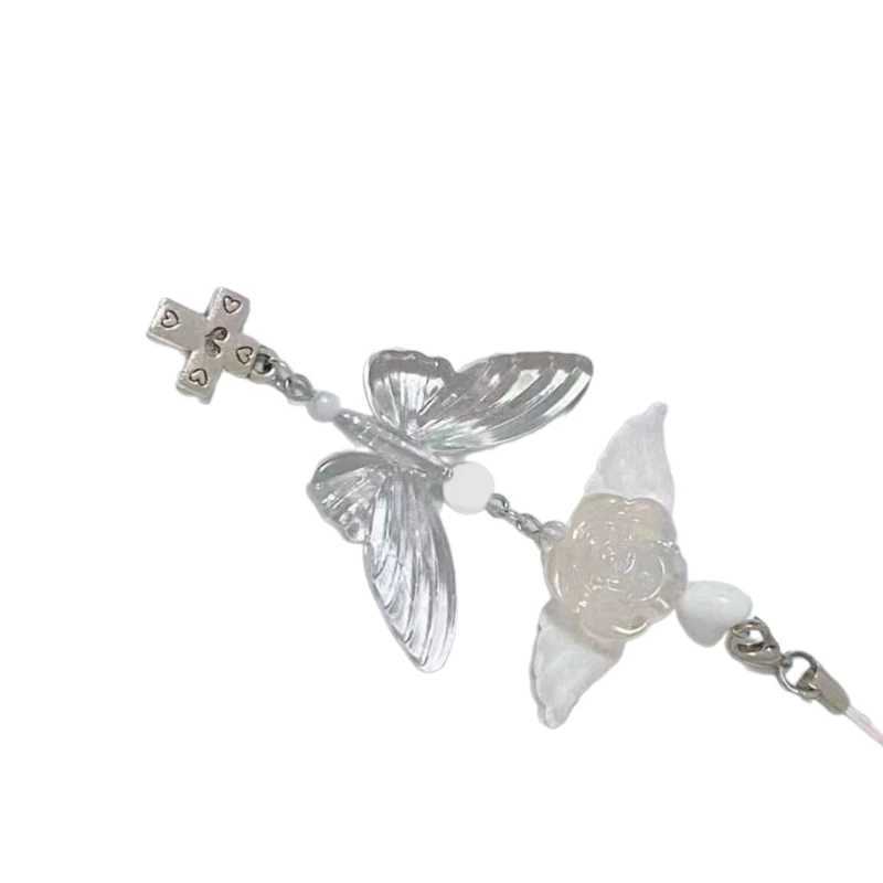 F42F Bow Phone Chain Angel Wing Pendant Keychain Sweet Cool Key PhoneXJ250319