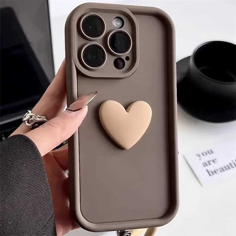 Ottwn Cute INS 3D Love Heart Silicone Phone Case Suitable for lPhone 16 11 12 13 14 15 Pro Max XS XR 7 8 Plus SE20 Shockproof Candy CoverCL240720