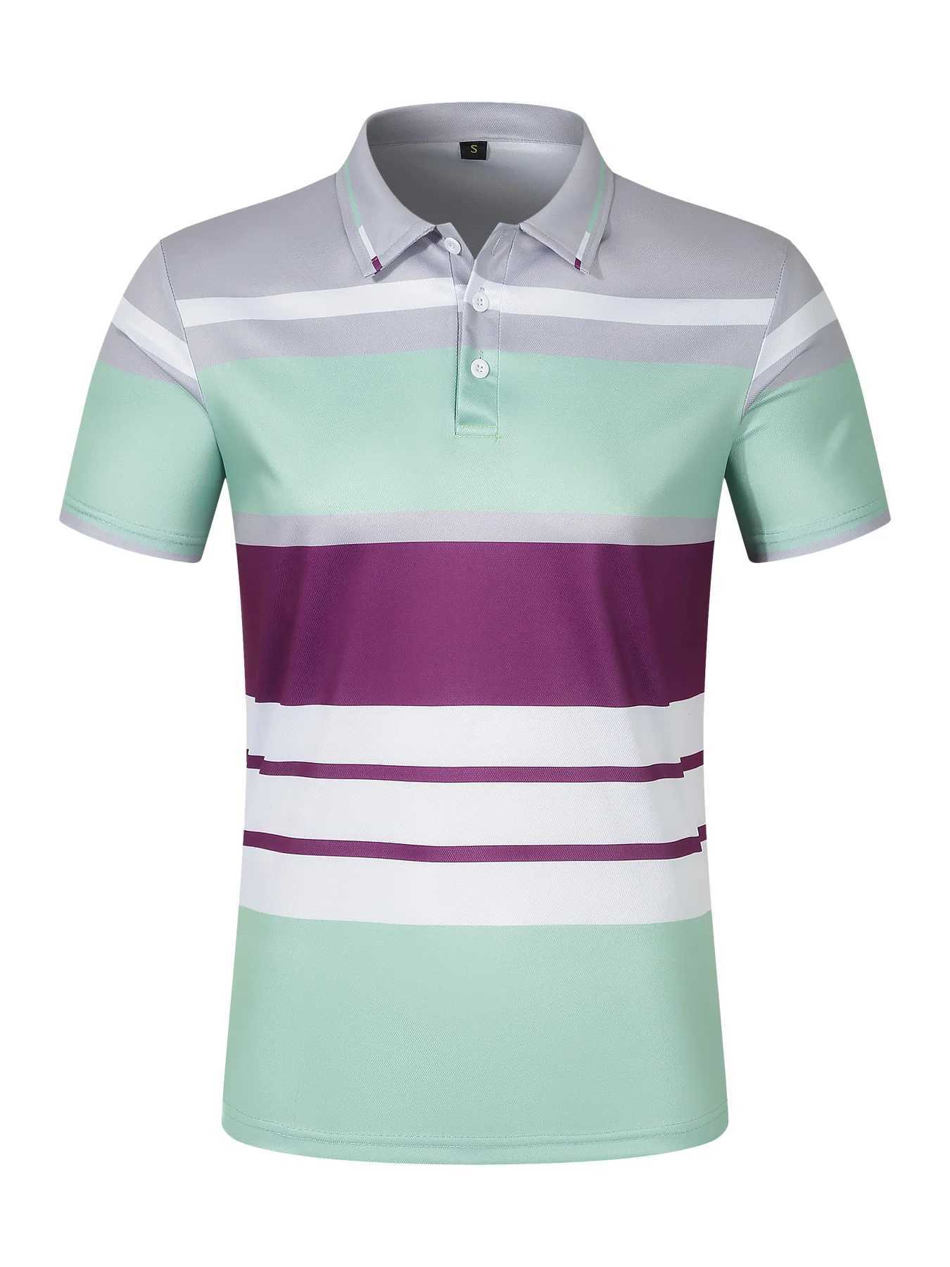 Mens summer short sleeved striped polo shirt mens casual breathable polo shirt top.X240920