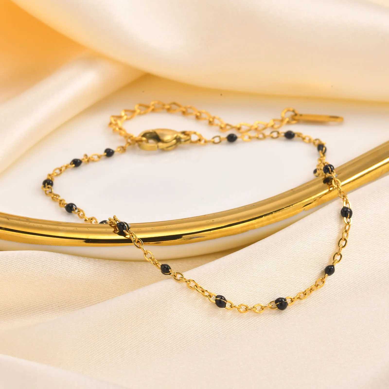 Stainless Steel Fashion Dance Anklet For Women Polychromatic Anklets Party Banquet Summer Jewelry Y240920