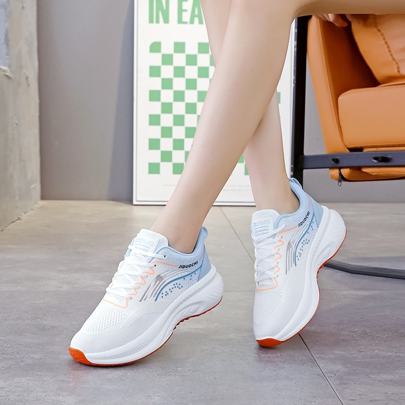 Flyknit soft soled running for women 2024 Spring and Autumn new versatile lightweight coconut breathable casual sports shoes 2511