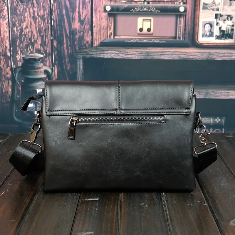 Retro fashion mens cross body foreskin leather shoulder bag casual large capacity messenger multifunctional backpack 240919