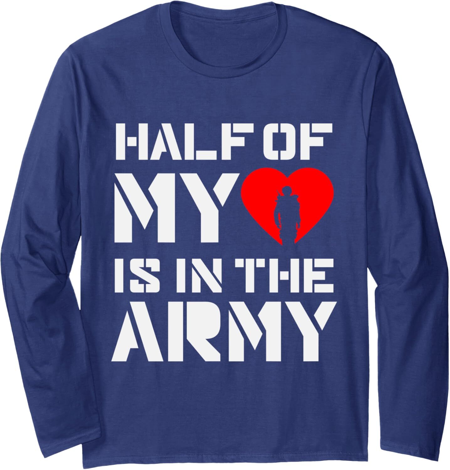 Long Sleeve Shirts for Men sweatshirt Army Heart Gift Proud Honor veterans service member Long Sleeve Tee Streetwear Casual tops clothes
