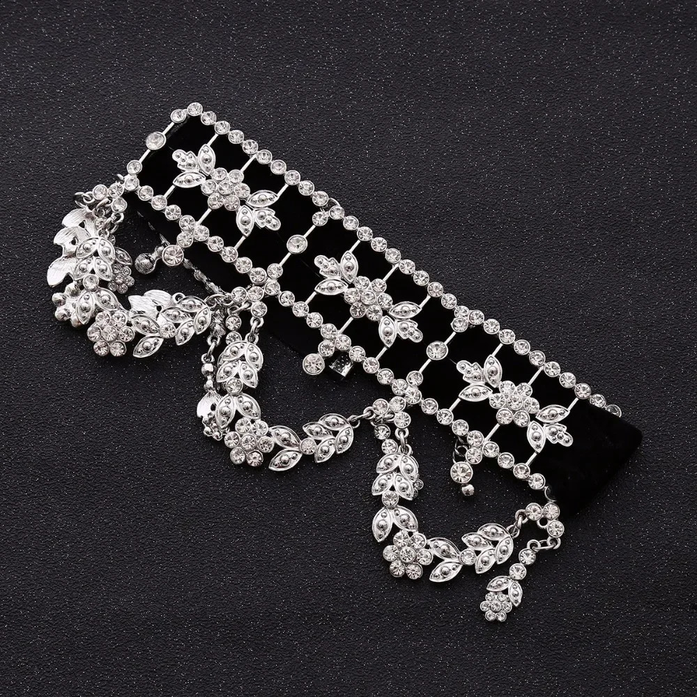 Fashion Crystal Rhinestone Choker Velvet Statement Necklaces for Women Collares Jewelry Party Gift 240910