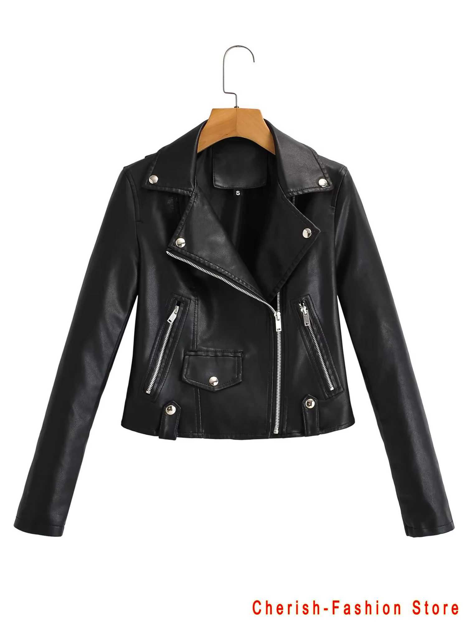 Fashion Green Gecko Biker Leather Jacket Long Sleeve Zipper Colored Stylish Outerwear for Women Fashion 2023 Faux Leather JacketX240919