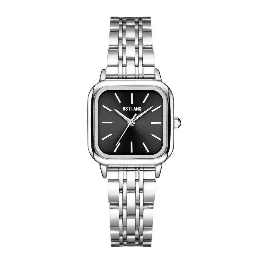 Stainless Steel Watch Womens Ins Style Simple Student Quartz Watch Casual Fashion Versatile Luxury Small Square WristwatchX240920