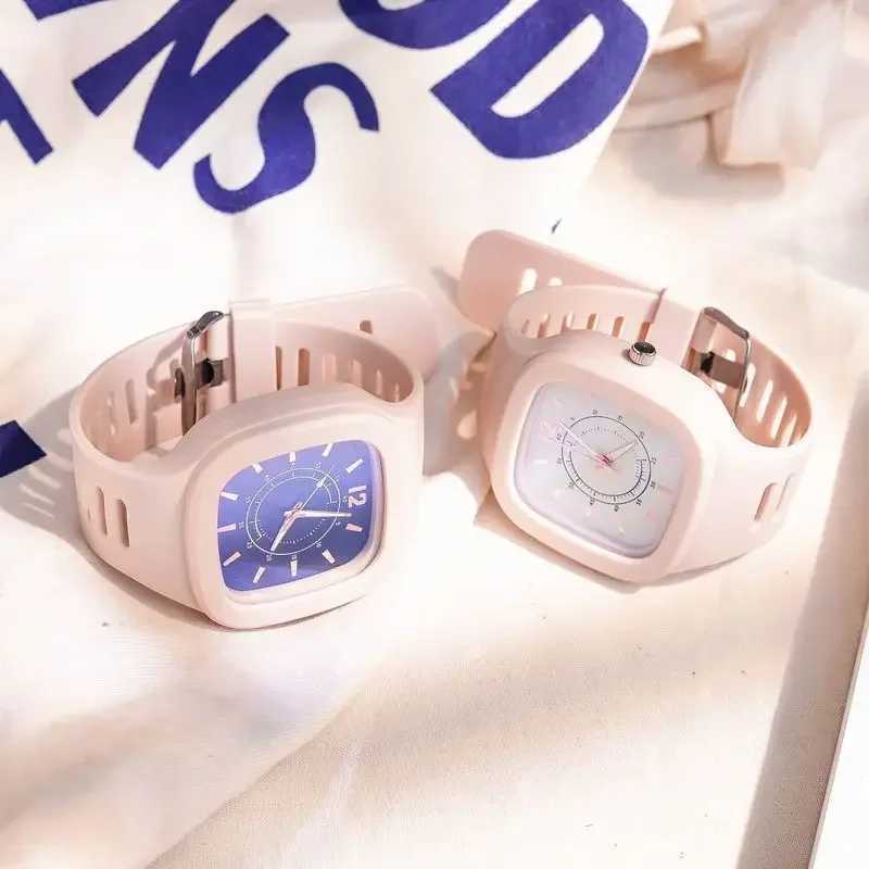POPACC Korean Style Quartz Wristwatches Student Simple Solid Color Watch for Women Clothing Accessories Birthday GiftsX240920