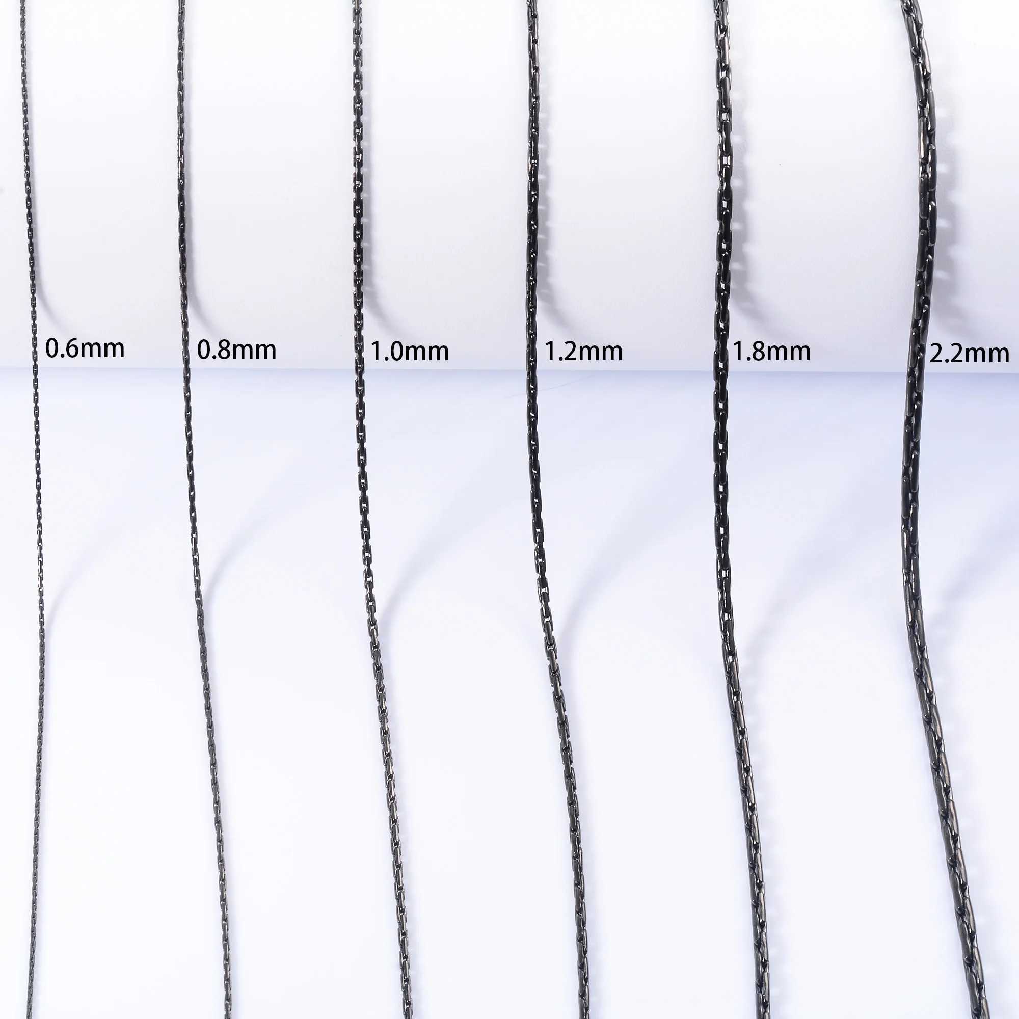 Fine Thin 316L Stainless Steel Necklace for Women Link Proof Coil Duty Cable Chains Waterproof Choker Jewelry Accessory DIY GiftX240919