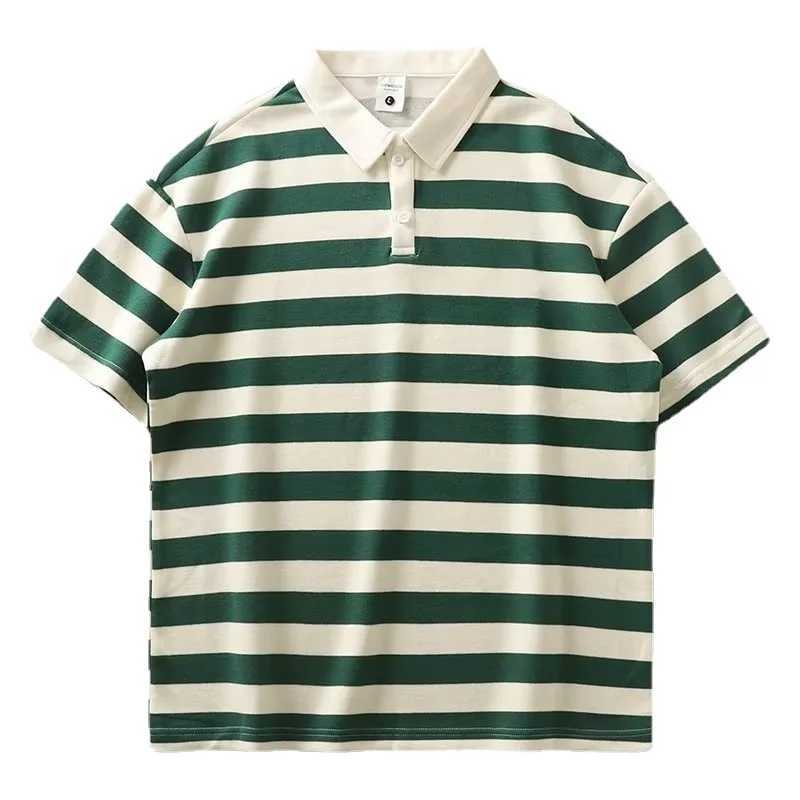 Summer Mens Polo Shirt Short Sleeve Stripe Polo Casual T-shirt Mens Tops Golf Shirts Mens Clothes for Women Golf TeeX240920