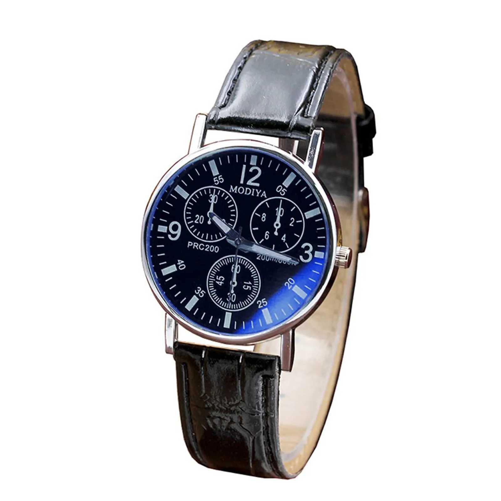 Luxury Belt Sport Quartz Hour Wrist Analog Watch Six Pin Watches Quartz Blue Glass Belt Watch For Men X240920