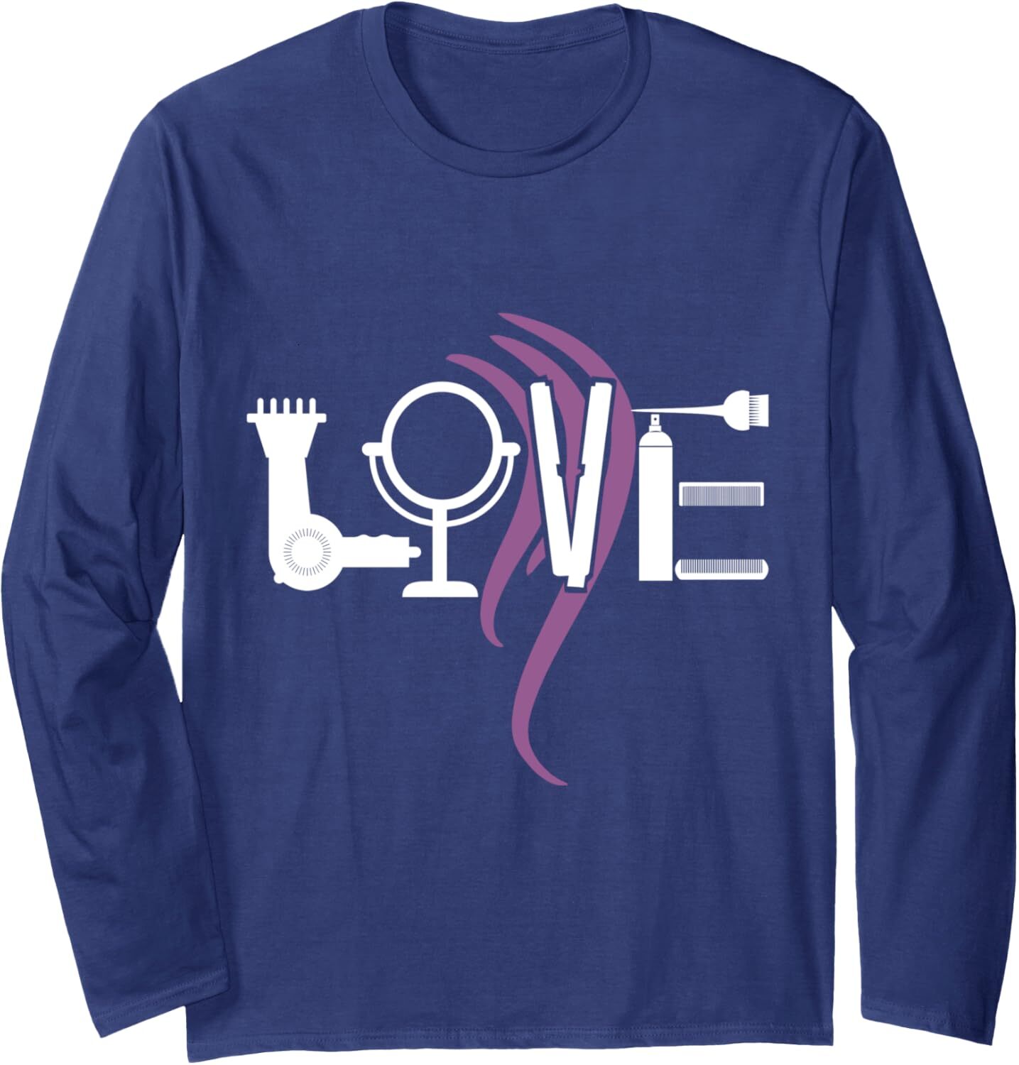 Long Sleeve Shirts for Men sweatshirt Hairdresser Love Funny Cute Hair Stylist Gift Long Sleeve Tee Streetwear Casual tops clothes