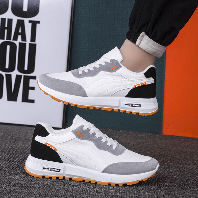 Spring Sneakers for Men Male Shoes Fashion Light Casual Shoes White Black Sneakers Tennis Breathable Walking Men Flats Black 824