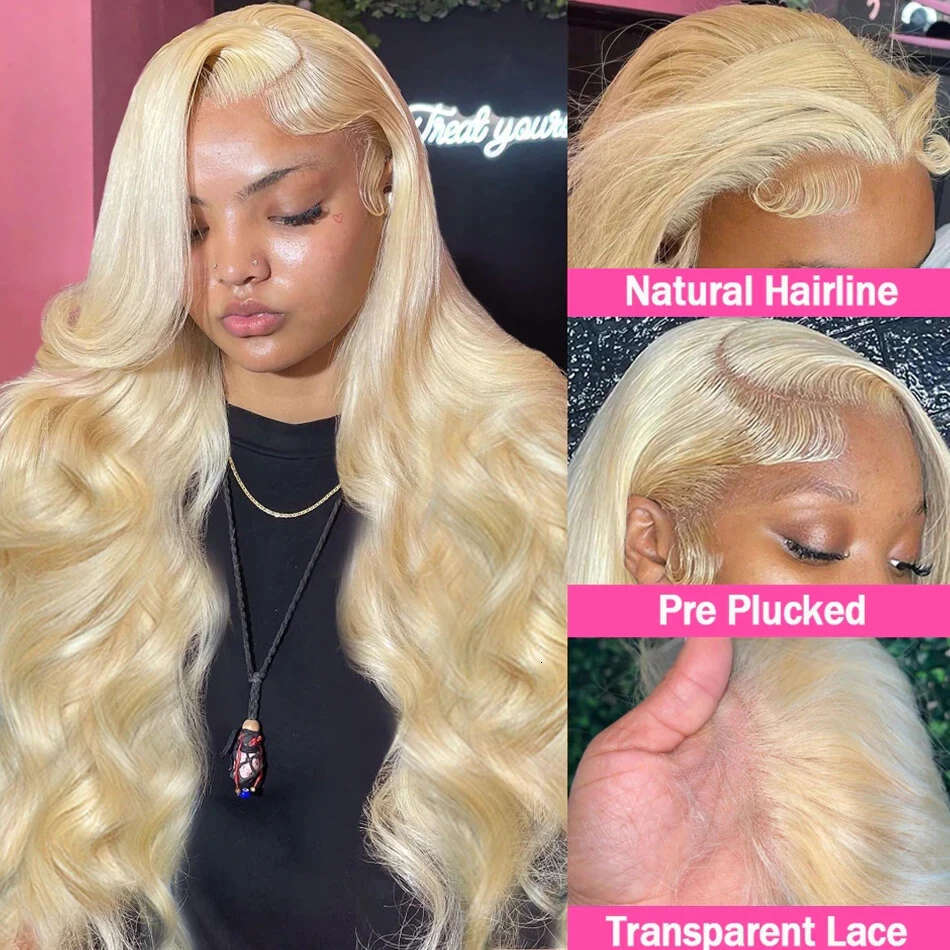 Blonde 613 Frontal 13X6 13X4 Hd Body Wave Human Hair Front Wig 100% Full Lace Wigs