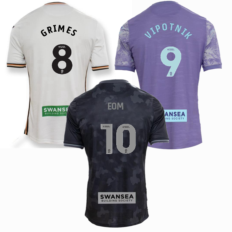 2024 2025 Swansea Soccer Jerseys City GRIMES GINNELLY TYMON COOPER CABANGO CULLEN RONALD EOM VIPOTNIK 24 25 football men and kids shirt