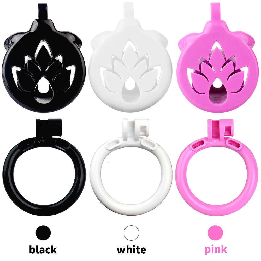 Male Round Ring Cock Cage Male pink Chastity Devices Flat Inverted Chastity Cage belt sissy chastity device cage Small for man