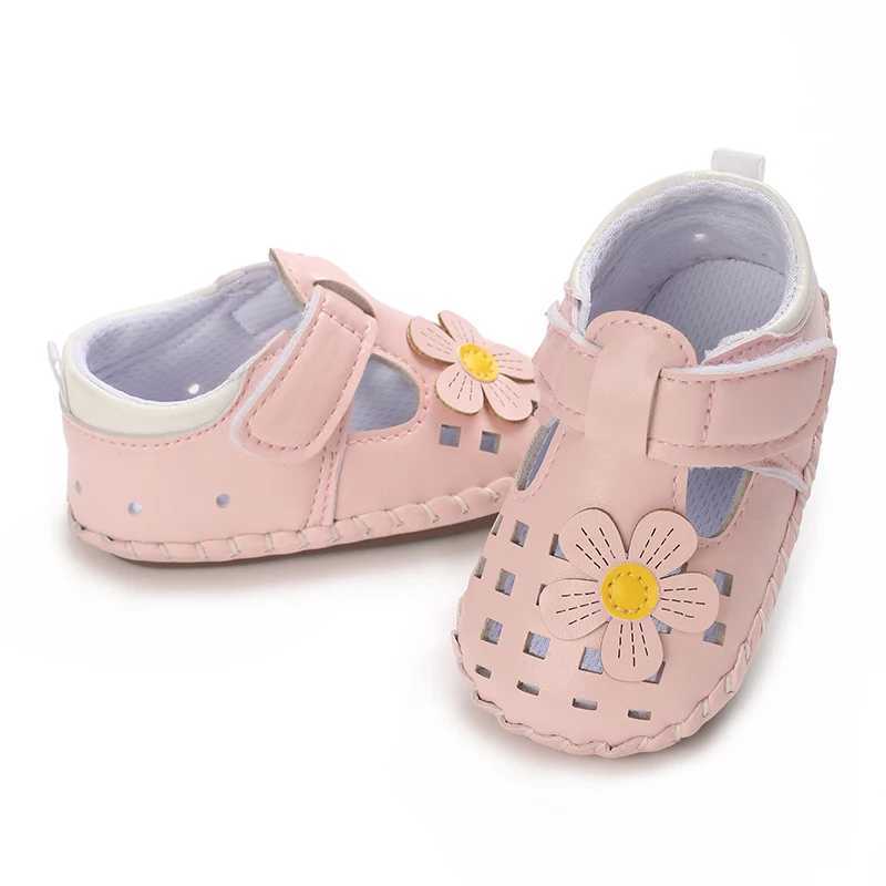 Summer 0-18 Months Old Female Baby Hollow Princess Shoes With Soft Soles And Anti Slip Baby Walking Sandals M240920