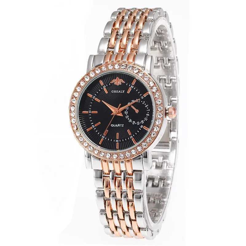 New Luxury Exquisite Women Quartz Watch Business Fashion Casual Round Rhinestone Quartz Watch Gift For Friends Family RelogioX240920