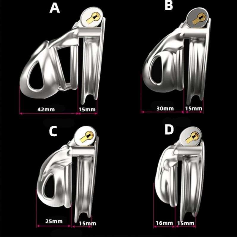 Sexyshop Man Stainless Steel Male Chastity Devices Cock Cage Penis Ring Adult Sex Toys Chastity Cage