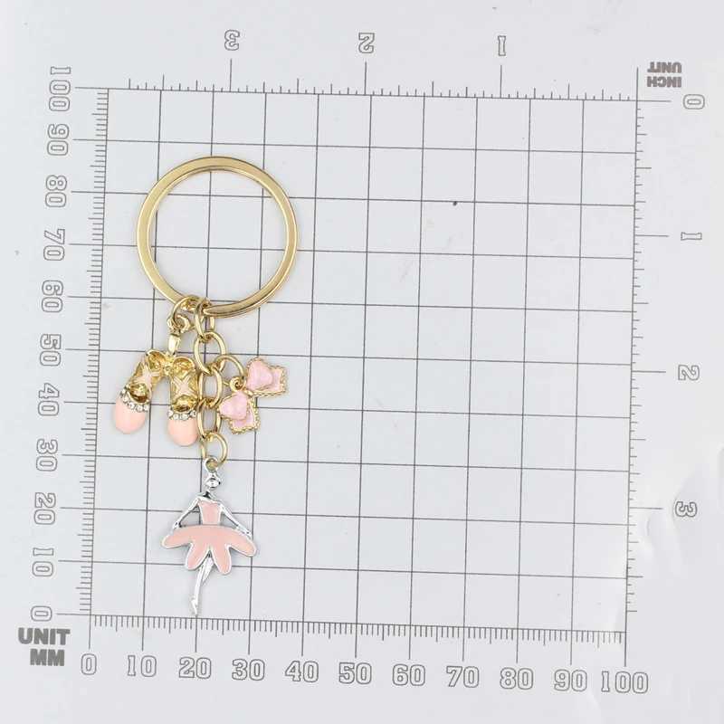 Cute Ballerina Keychain Ballet Shoes Dance Keyring Airpods Case Charm Car Holder HandBag Pendant Jewelry Ballerina Gift NewX240919