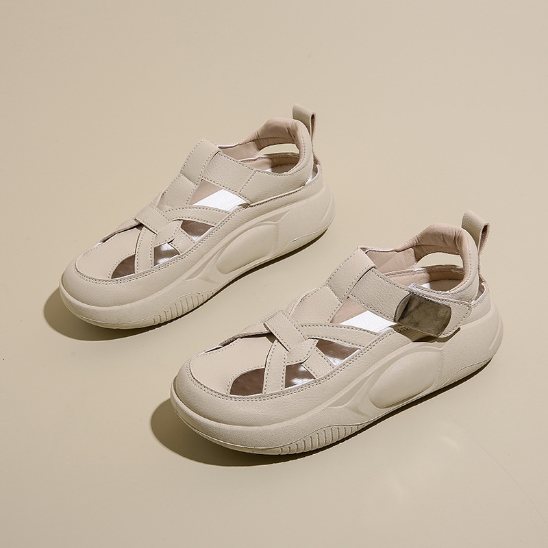 2024 Little White Shoes Women's Summer New Korean Edition Instagram Female Student Leisure Hollow out Versatile Sandals Street Shoot JC73