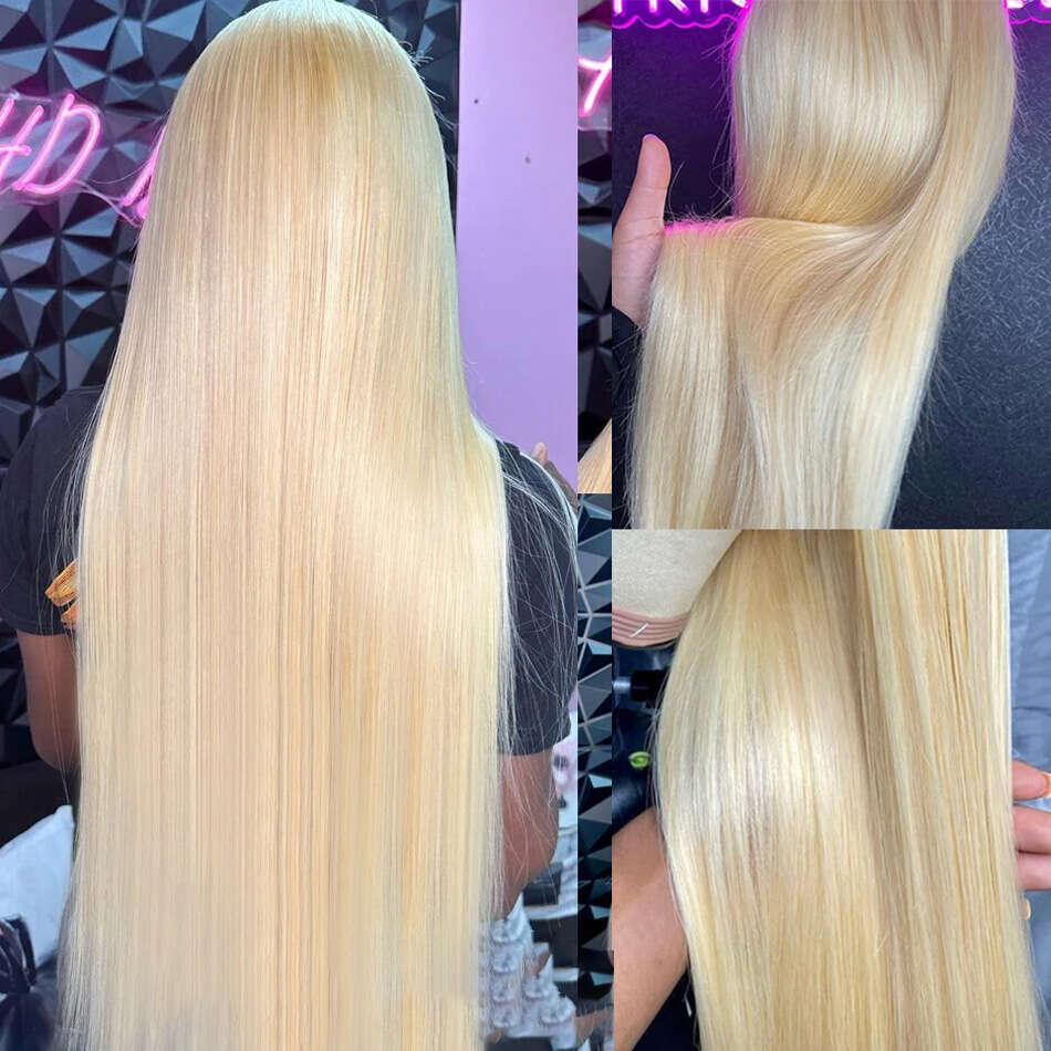 613 Honey Blonde Straight 13x4 HD Transparent Front Wig 28 30 32 Inch 13x6 Lace frontal Human Hair Wigs Brazilian For Women