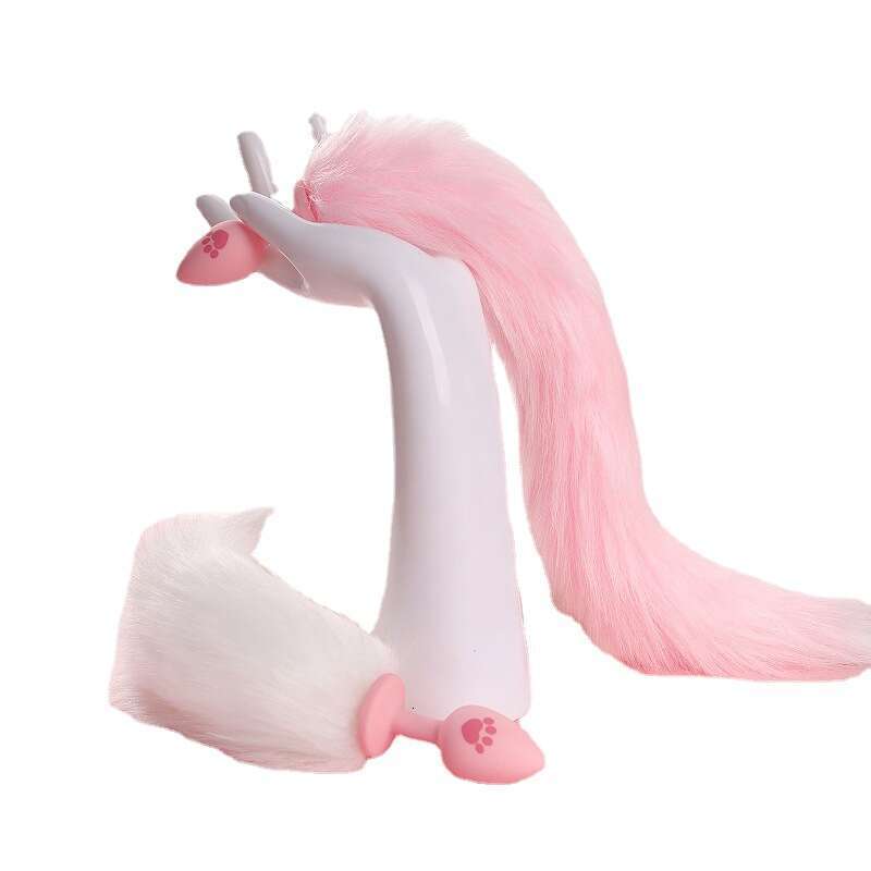 Sex toys SM props fox tail glowing anal plug cat paw silicone anal plug sex alternative adult products