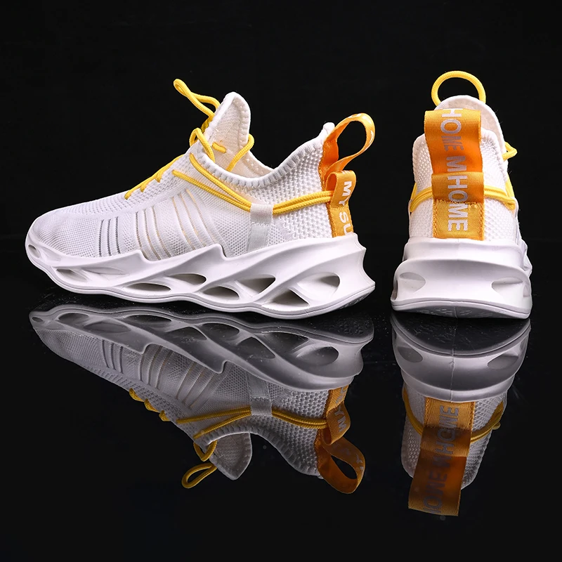 Sneakers Men Outdoor Sport Lightweight Breathable White Red Shoes Walking Shoe for Adult Mens Gym Shoes Support Drop-shipping