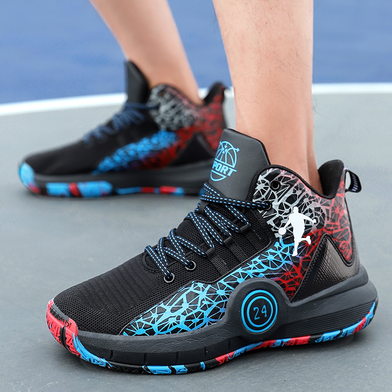 Explosive Basketball Shoes for Children and Adults The Same Outdoor Lawn Training Shoes Running Shoes Multi- Optional Breathable